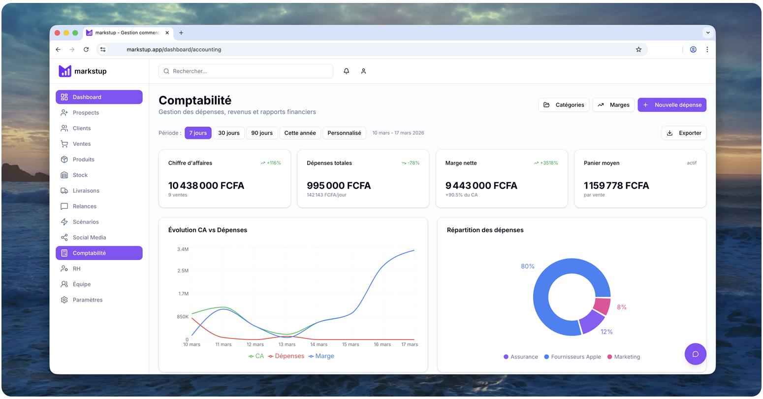 Module comptabilité markstup