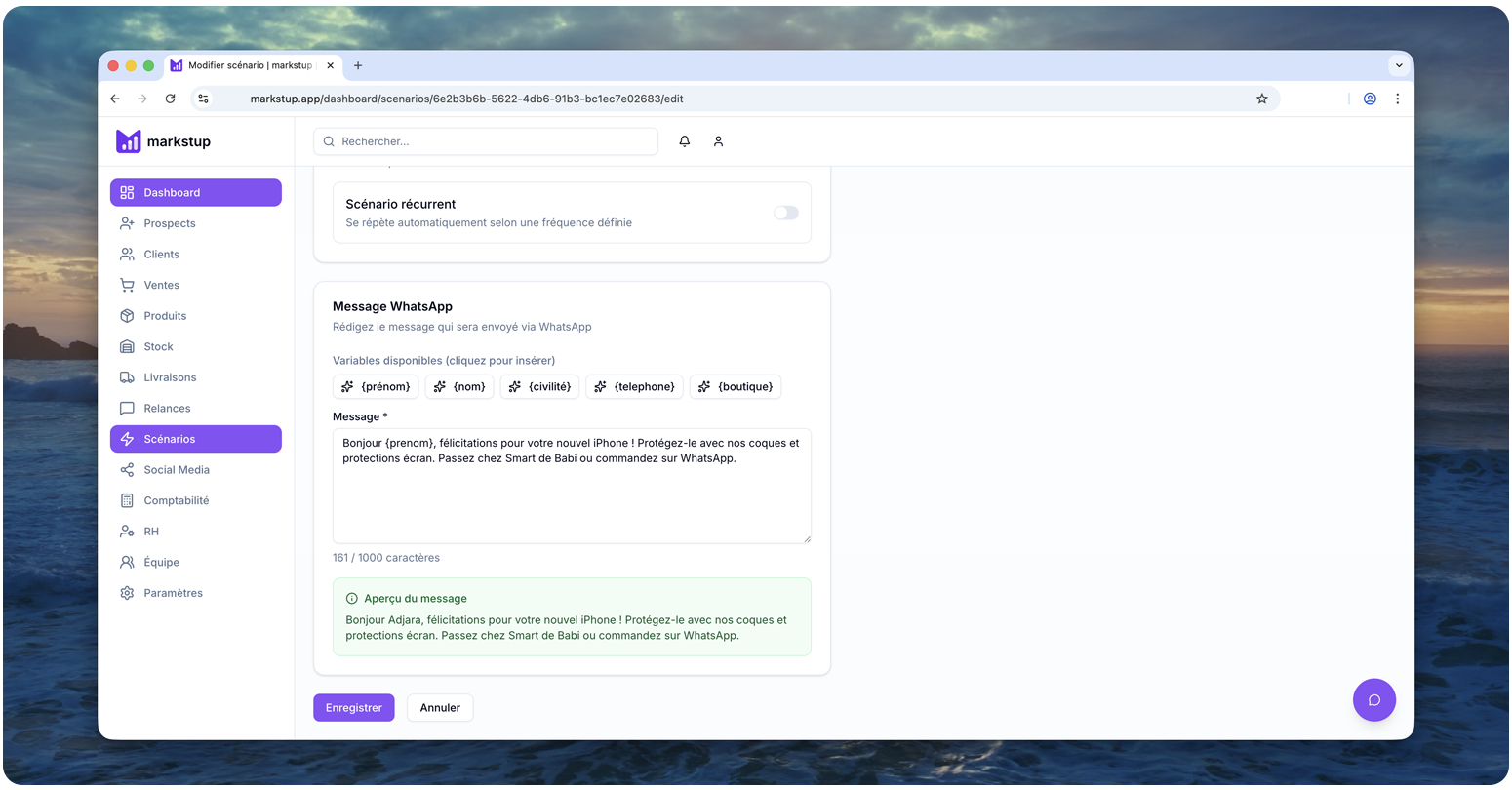 Module fidélisation clients markstup